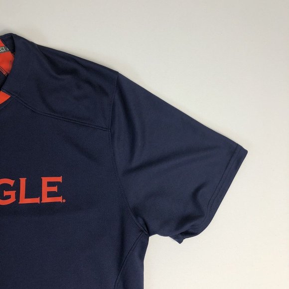 Mens Size Large Blue Heat Gear Under Armour Logo T Shirt C5 - Picture 4 of 5